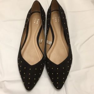 Black studded flats